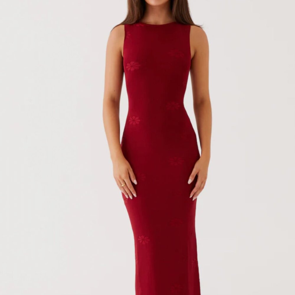 Peppermayo - Holly Knit Maxi Dress - Red